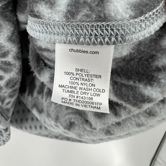 Chubbies‎ The Bear Hug Gray Fleece Pullover 1/4 Zip Nordic Men’s Size Medium - Picture 9 of 9